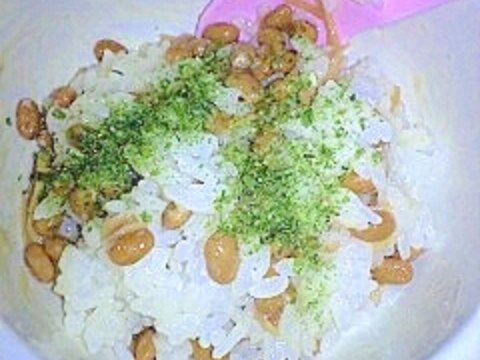 離乳食☆納豆となめ茸とチーズの混ぜごはん